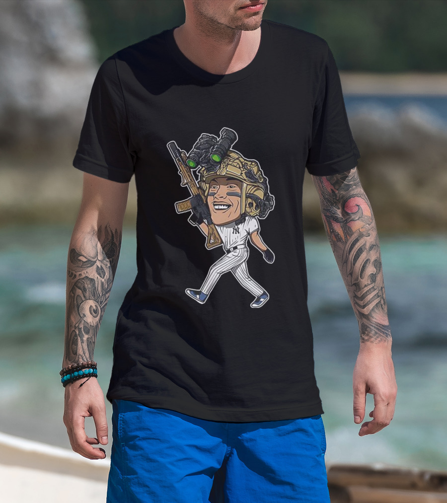 New York Yankees Aaron Judge Baseball Soldier Caricature T-Shirt