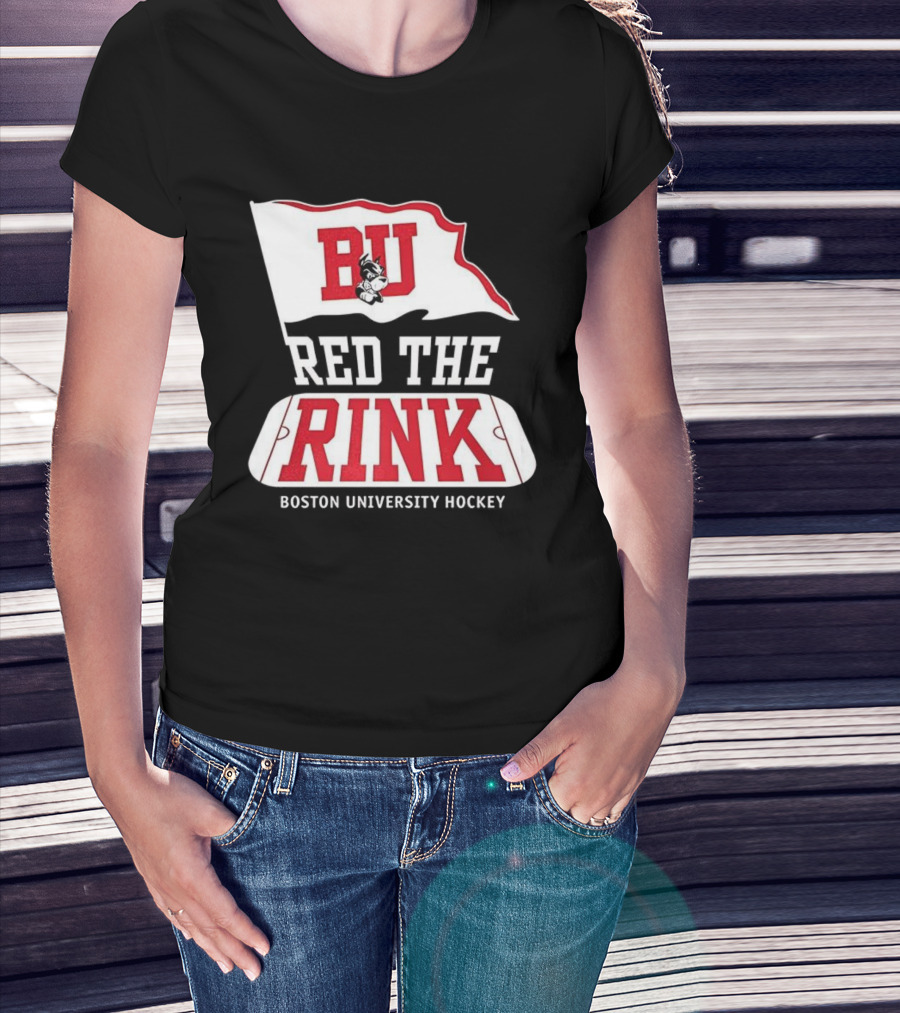 Boston University Hockey BU Red The Rink Event T-Shirt
