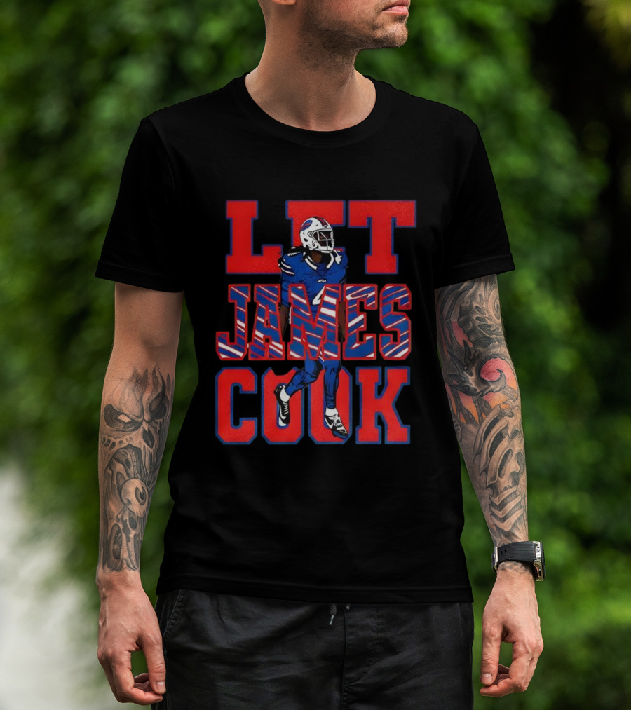 Buffalo Bills Let James Cook Football Player Artwork T-Shirt
