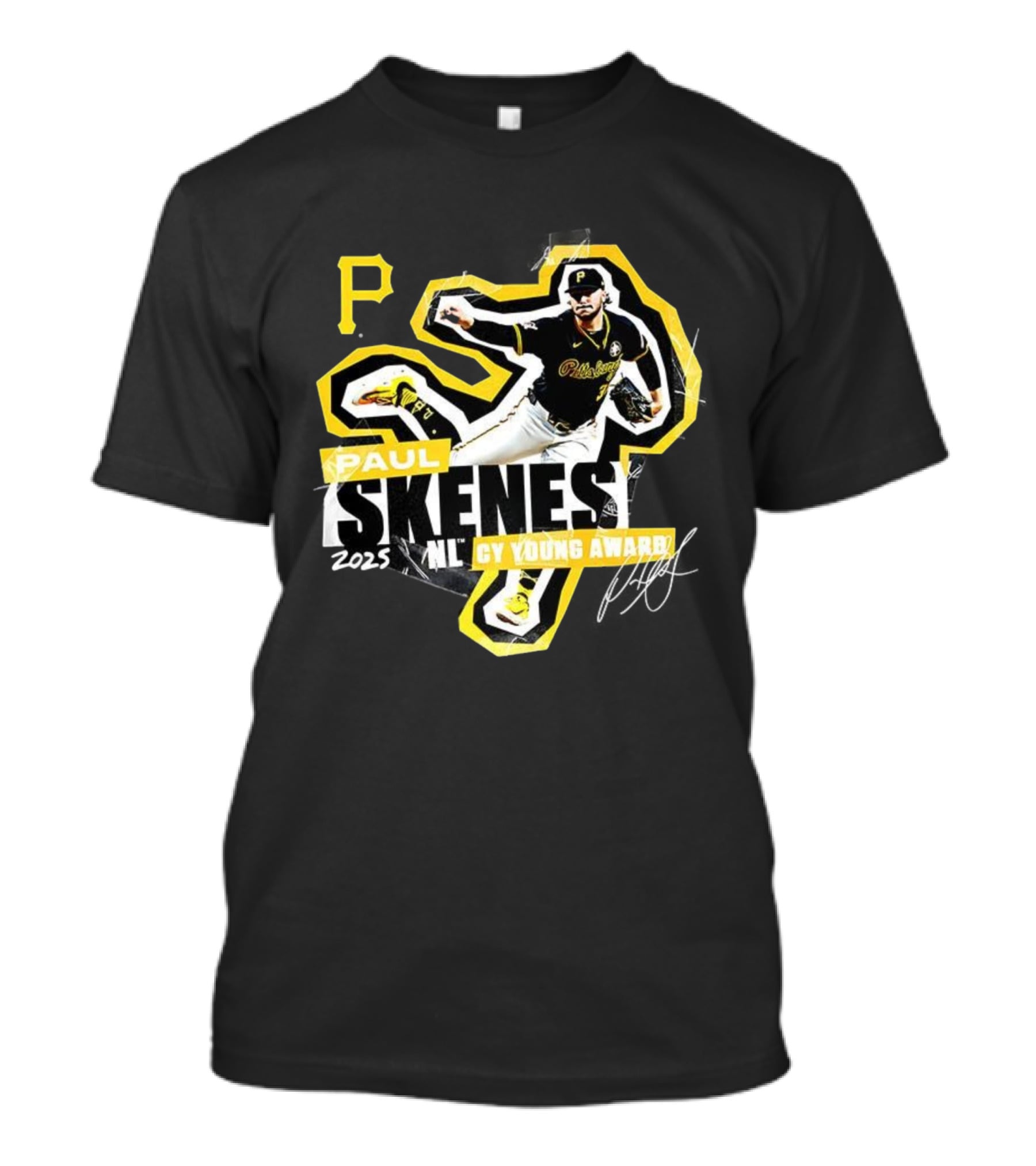 Paul Skenes Pittsburgh Pirates 2025 NL Cy Young Award T-Shirt