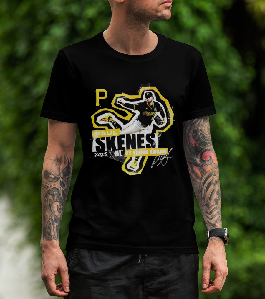 Paul Skenes Pittsburgh Pirates 2025 NL Cy Young Award T-Shirt