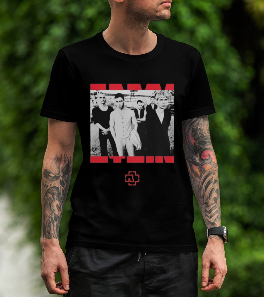 Rammstein Herzeleid XXXIII Band Photo Red Bracket T-Shirt