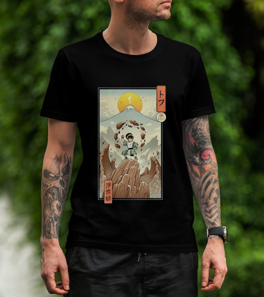 Toph Earth Nomad Ukiyo-e Japanese Style Avatar The Last Airbender T-Shirt