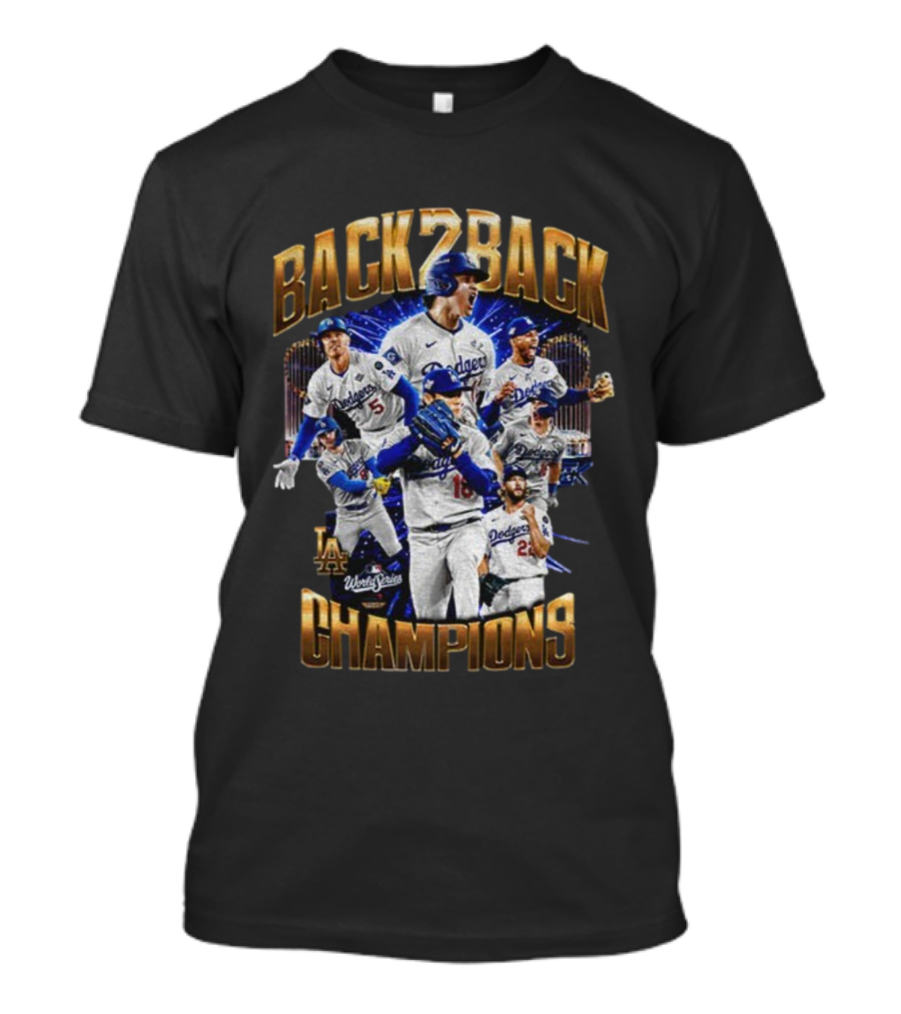 Dodgers 2025 Back To Back Champions World Series MLB Baseball T-Shirt