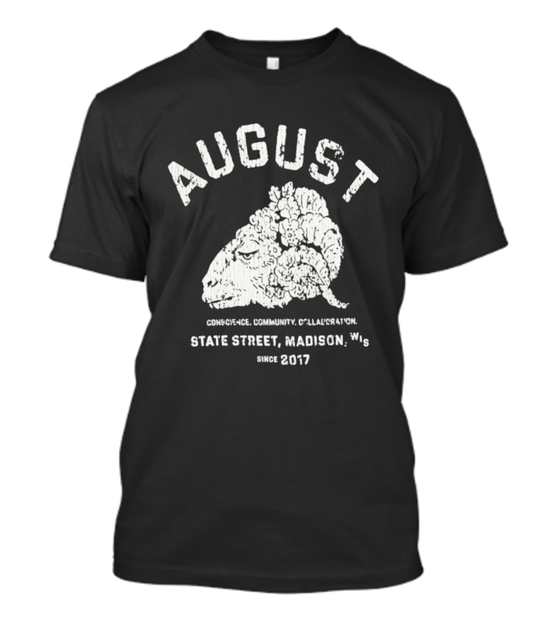 August 8 Year Anniversary Rams Head State Street Madison WI Since 2017 T-Shirt