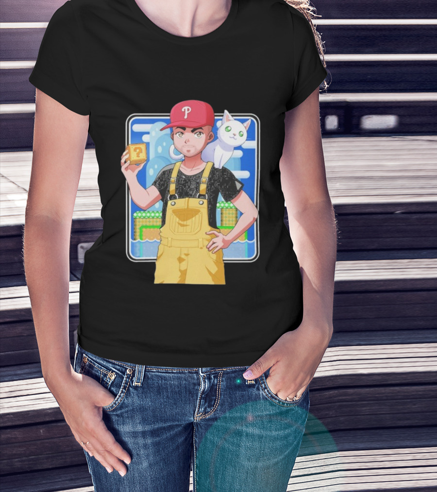 DanG88 Dynamic Duo Philadelphia Phillies Fan Anime Style Mario Influence T-Shirt