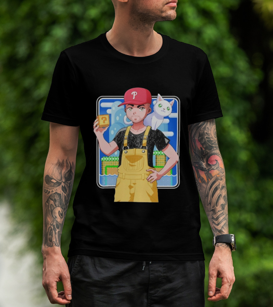 DanG88 Dynamic Duo Philadelphia Phillies Fan Anime Style Mario Influence T-Shirt