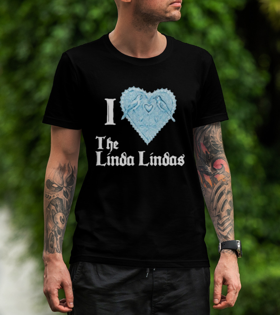 I Love The Linda Lindas Heart With Birds T-Shirt