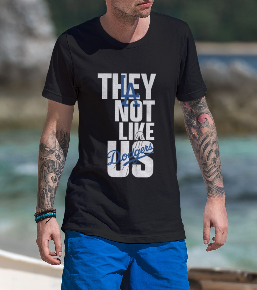 LA Dodgers They Not Like Us Baseball Champion T-Shirt