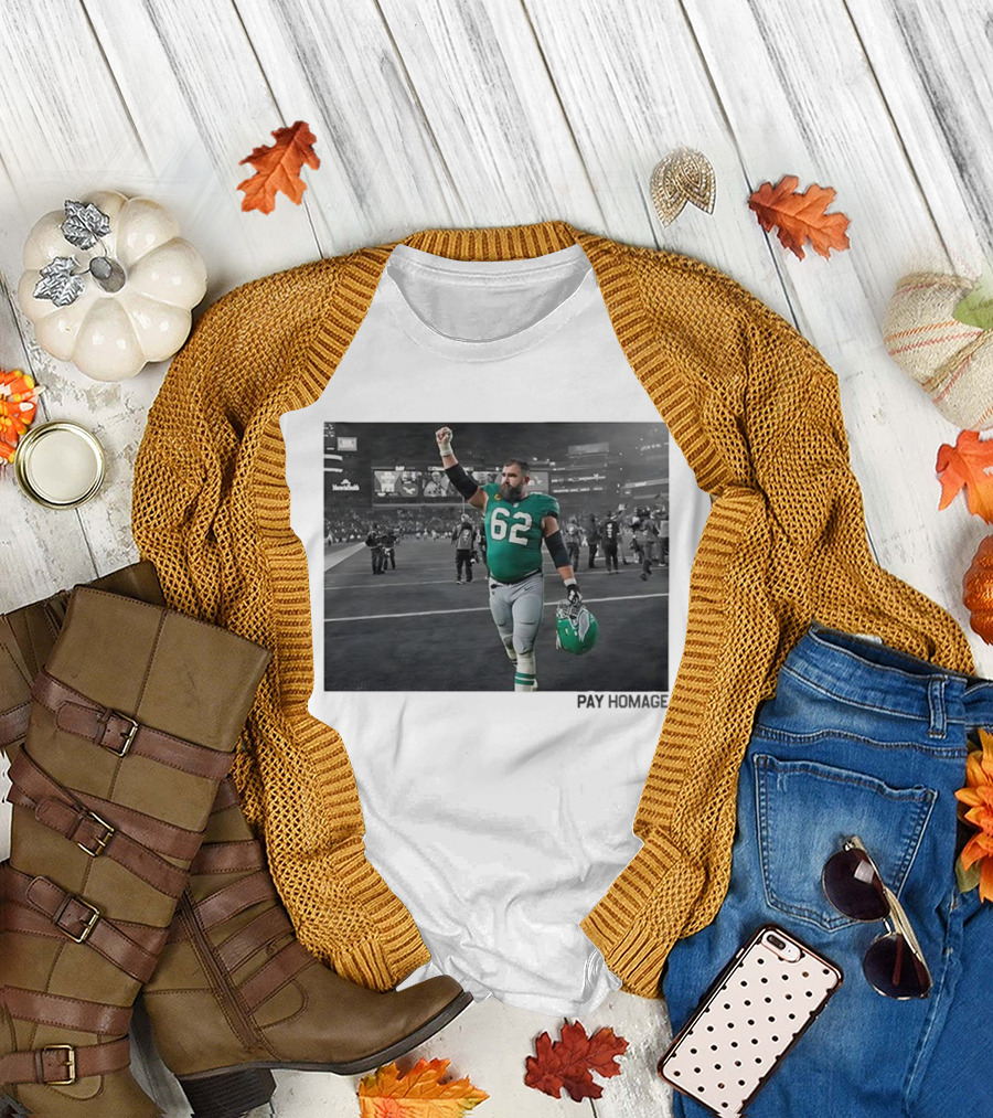 Jason Kelce Philadelphia Eagles NFL Number 62 Giants Stadium Victory T-Shirt
