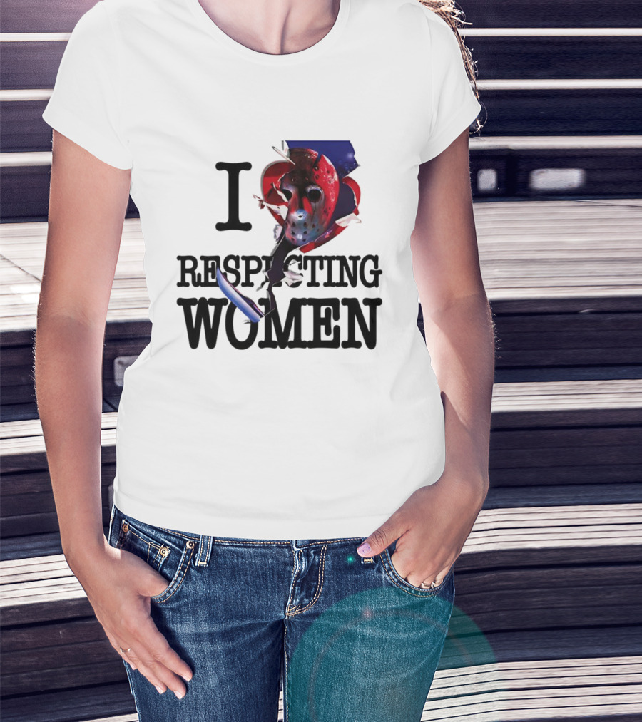 Jason Voorhees I Love Respecting Women Mask Knife T-Shirt