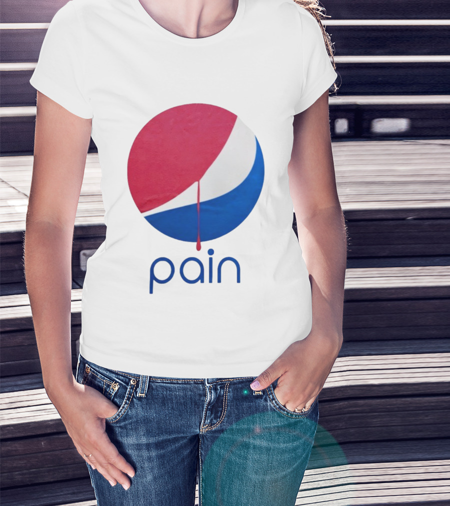 Pain Pepsi Dripping Circle Parody T-Shirt