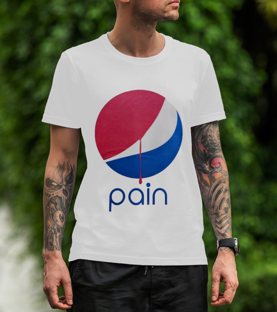 Pain Pepsi Dripping Circle Parody T-Shirt