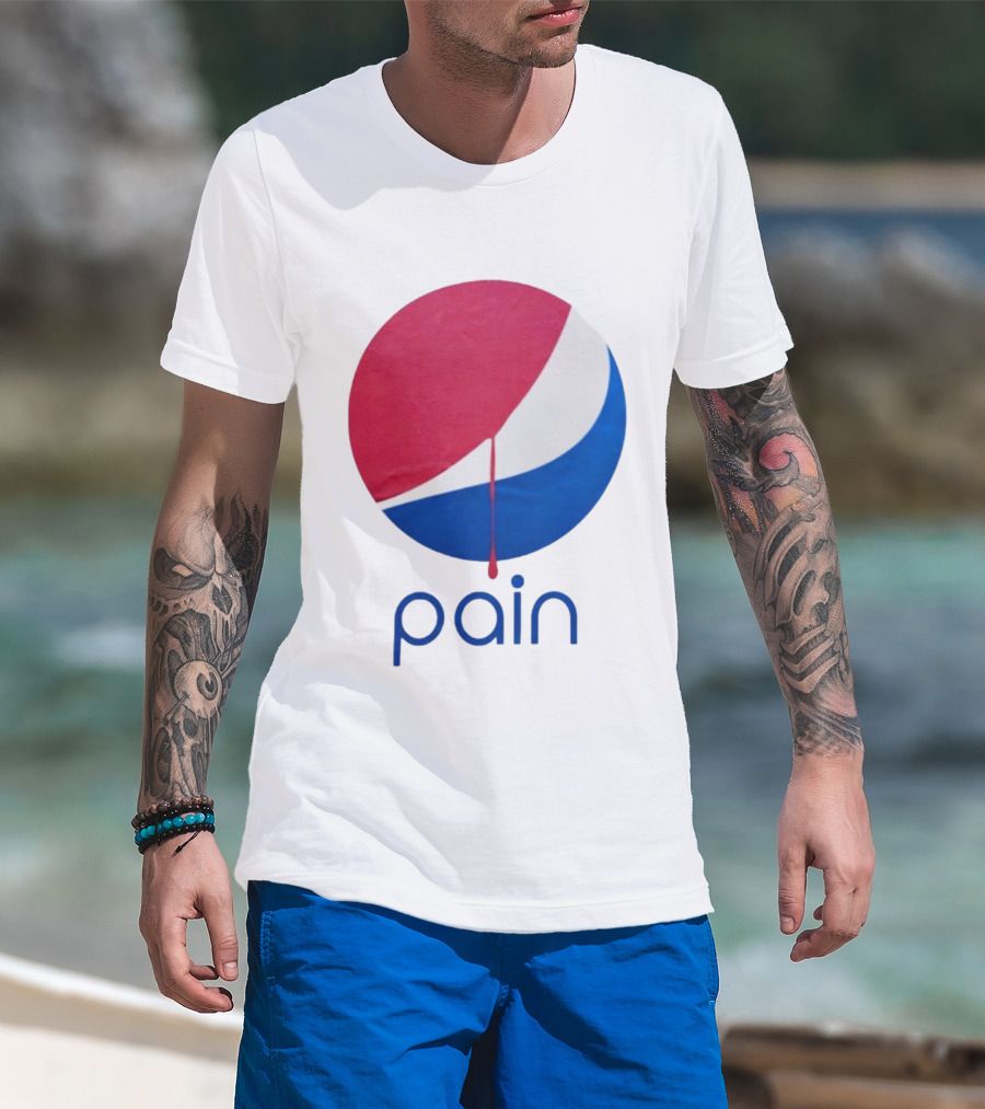 Pain Pepsi Dripping Circle Parody T-Shirt