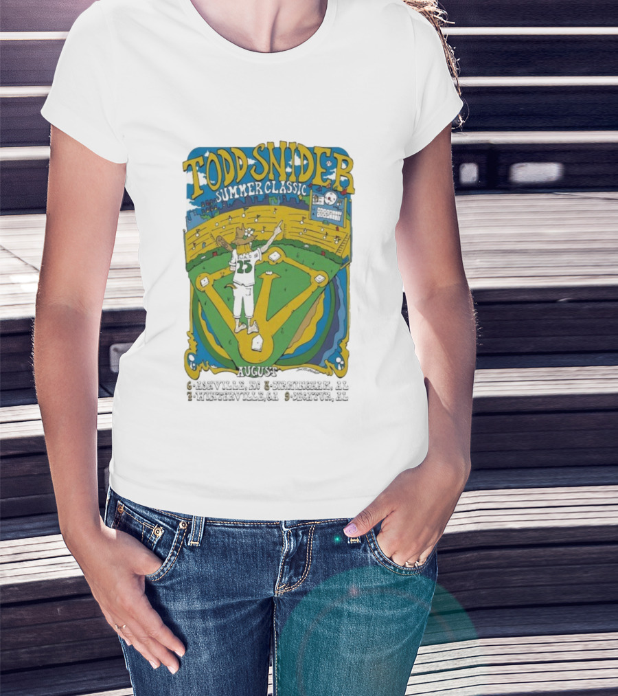 Todd Snider Summer Classic August 8 2025 Birmingham Alabama Workplay Baseball Stadium Event T-Shirt