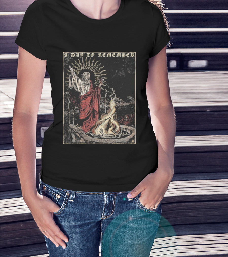 A Day To Remember Silence Graphic With Prophet And Fire Scene T-Shirt