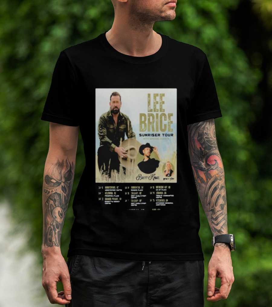 Lee Brice Sunriser Tour 2026 With Brett Kissel And Tenille Arts T-Shirt