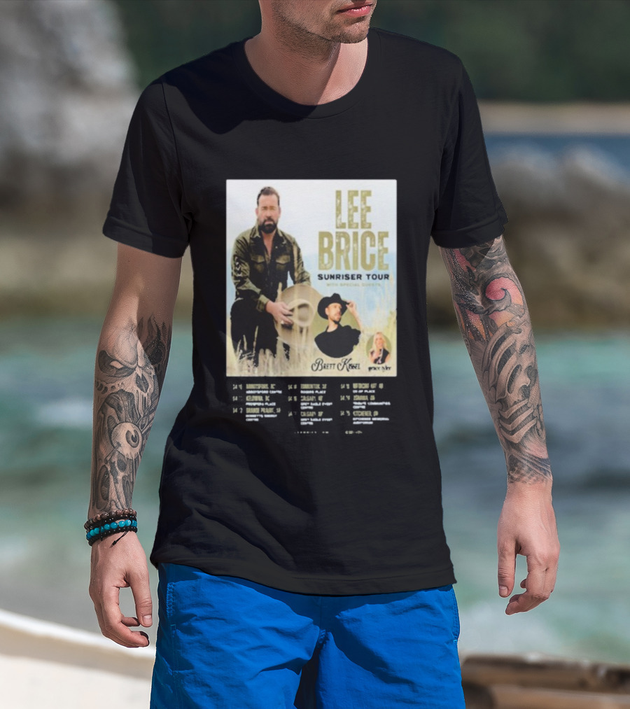 Lee Brice Sunriser Tour 2026 With Brett Kissel And Tenille Arts T-Shirt