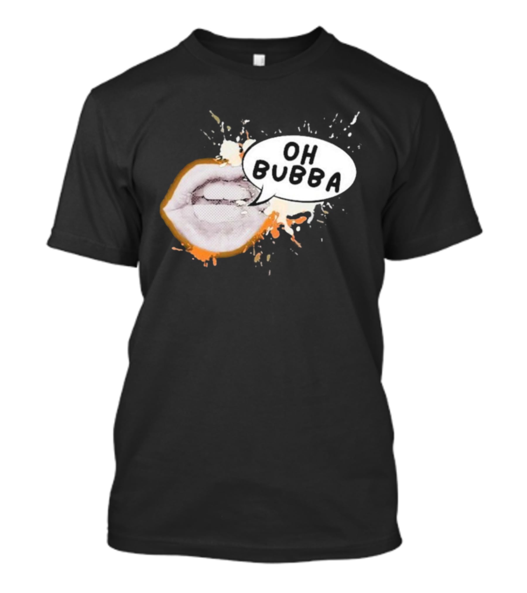 Oh Bubba Lips Speech Bubble Pop Art Style T-Shirt