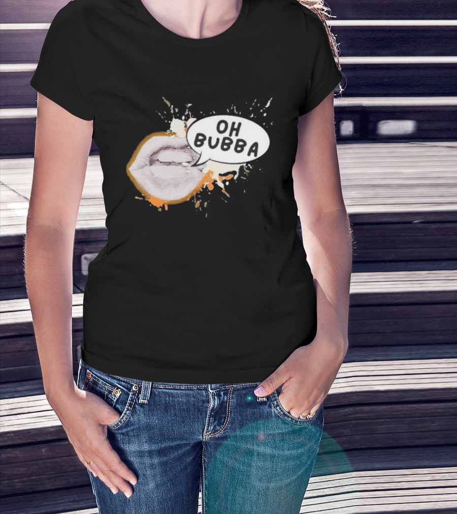 Oh Bubba Lips Speech Bubble Pop Art Style T-Shirt