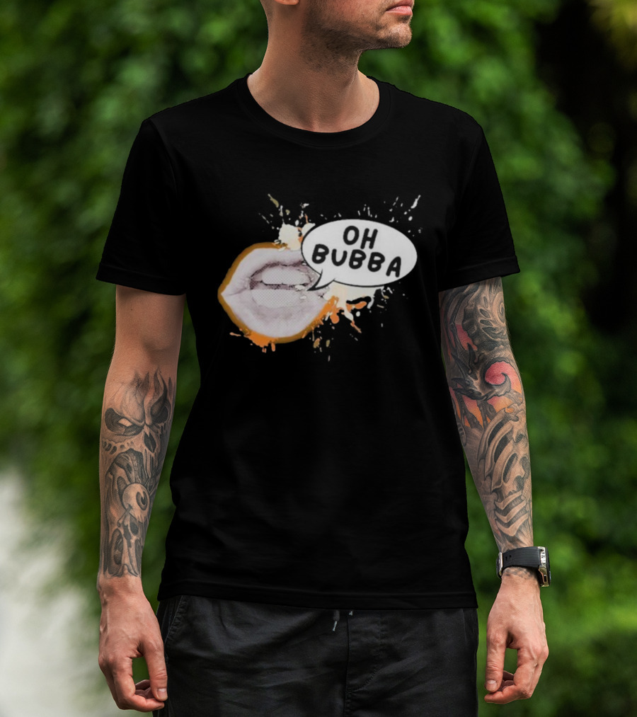 Oh Bubba Lips Speech Bubble Pop Art Style T-Shirt