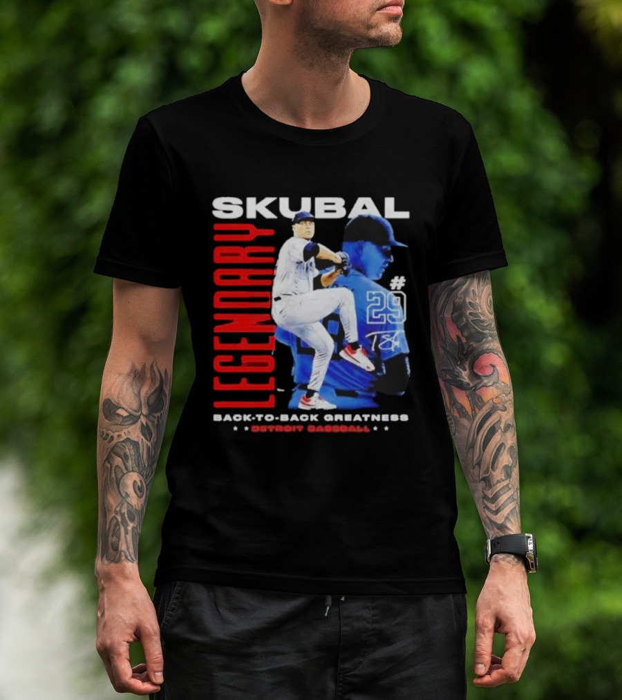 Skubal Legendary Back-To-Back Greatness Detroit Baseball #29 T-Shirt