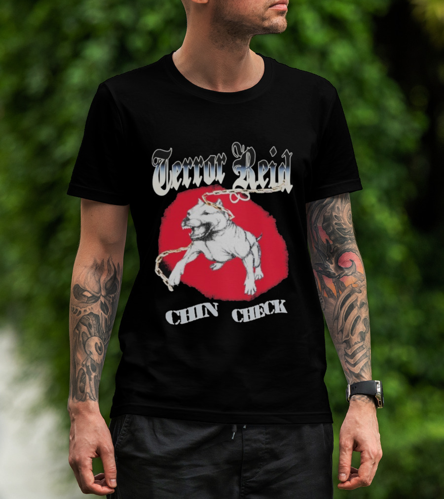 Terror Reid Chin Check Bulldog Chain Graphic T-Shirt