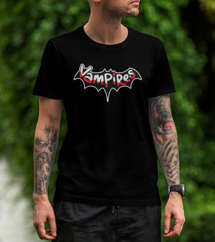 Vampires Smp Bat Wing Text Logo T-Shirt