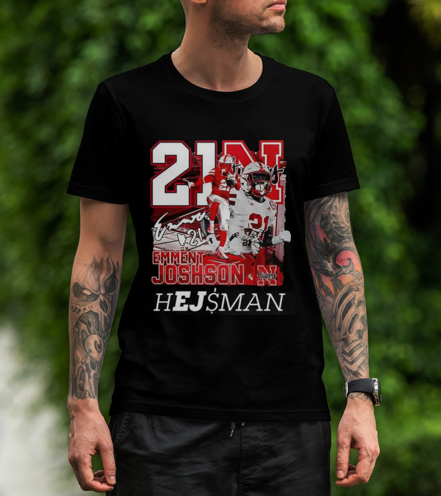 Emmett Johnson Nebraska Cornhuskers 21 Football Huskers Signature 21N T-Shirt