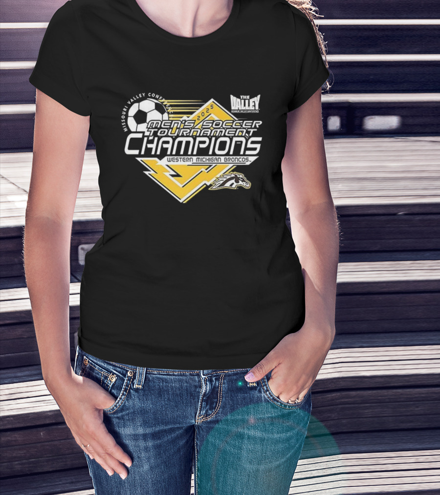 Missouri Valley Conference Soccer Champions Western Michigan Broncos 2025 T-Shirt