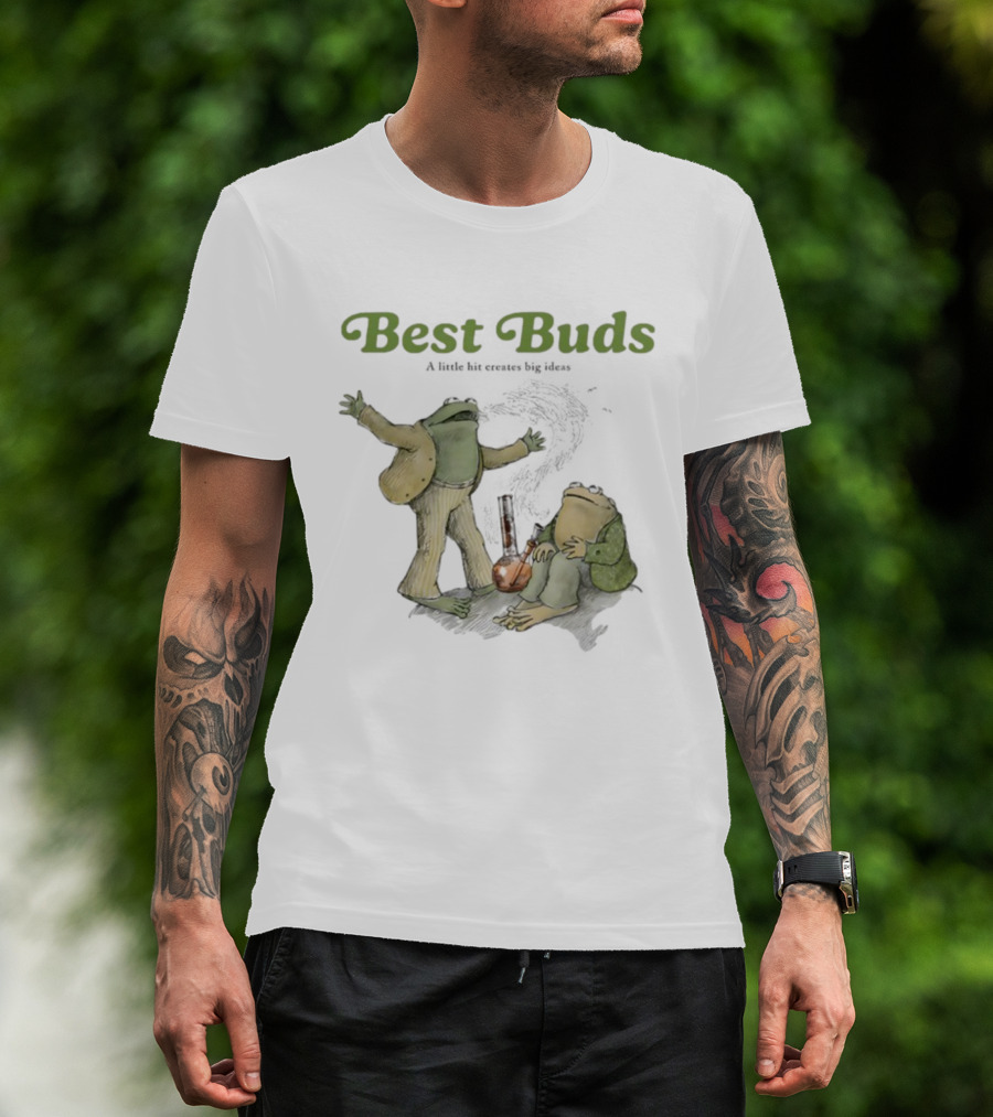 Best Buds A Little Bit Creates Big Ideas Frog Characters With Bong T-Shirt