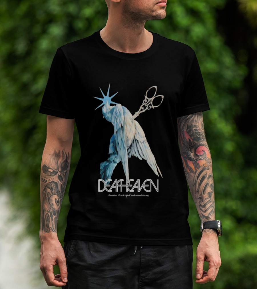 Deafheaven Barcelona November 20 2025 San Francisco CA Scissors Bird Statue Gothic Art T-Shirt