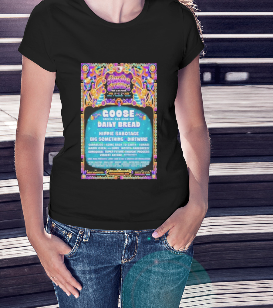 Florida Groove Festival April 11-12 2026 Central Florida Fairgrounds Goose Daily Bread Lineup T-Shirt