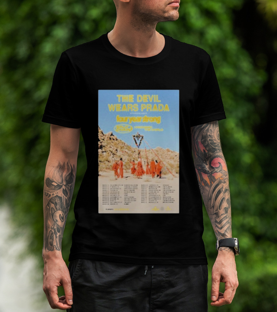 The Devil Wears Prada Four Year Strong 2024 Tour With Microwave And Loathe T-Shirt
