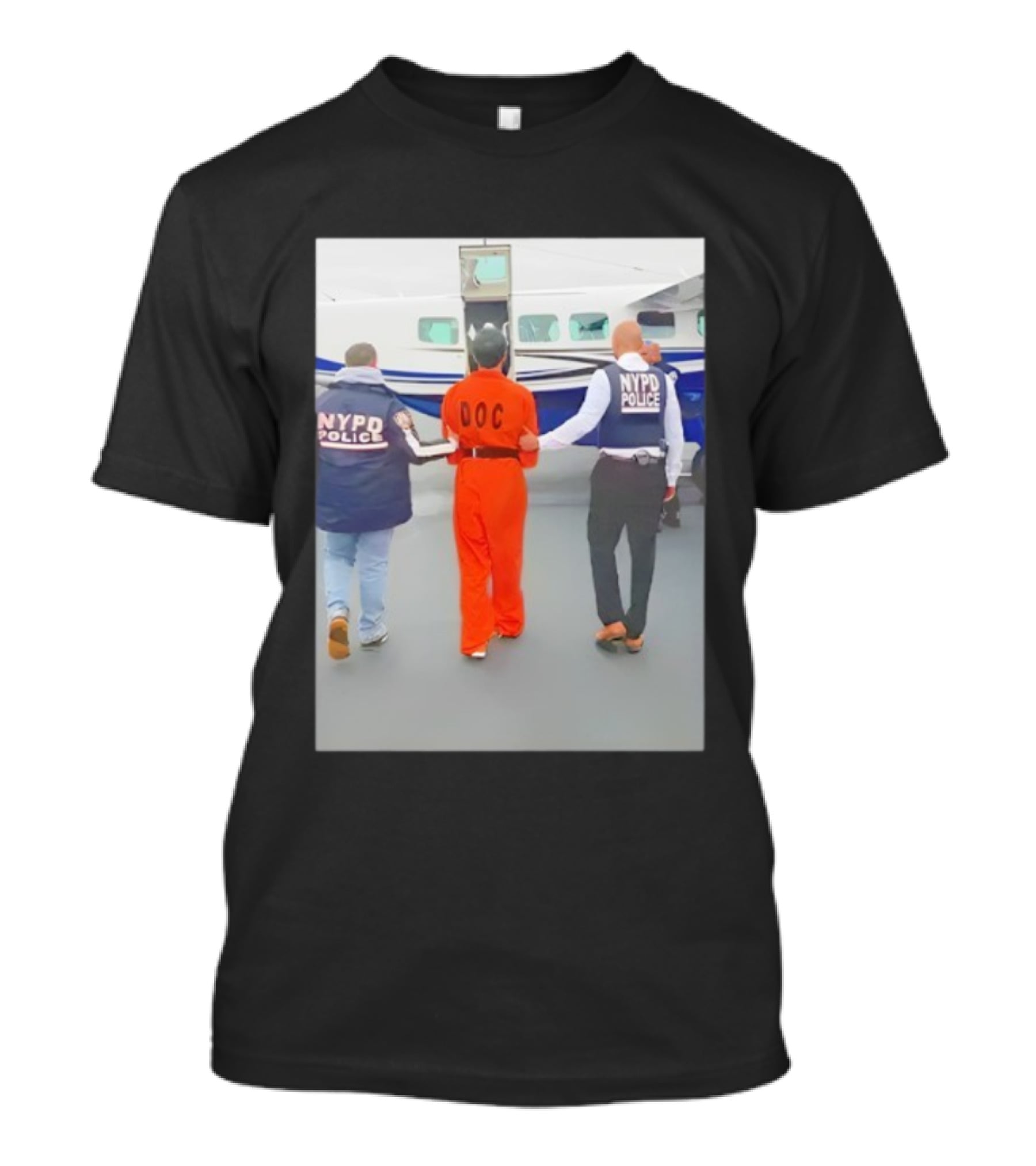 NYC Luigi Mangione NYPD Helicopter Escort DOC Inmate T-Shirt