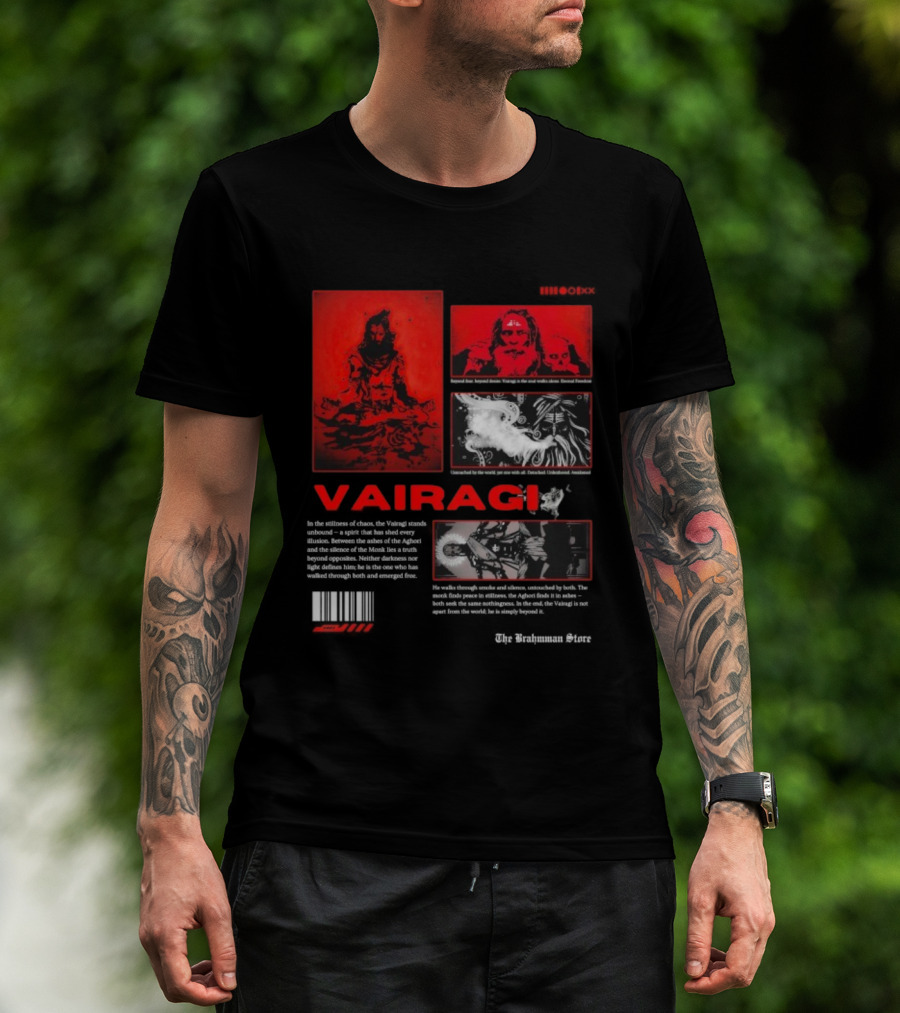 Vairagi The Brahmman Beyond Time Meditative Spiritual Essence T-Shirt