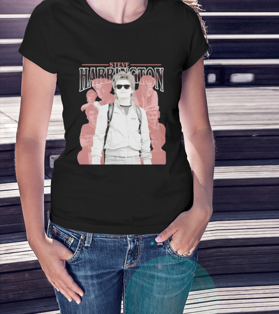Steve Harrington Iconic Stranger Things Character Collage T-Shirt