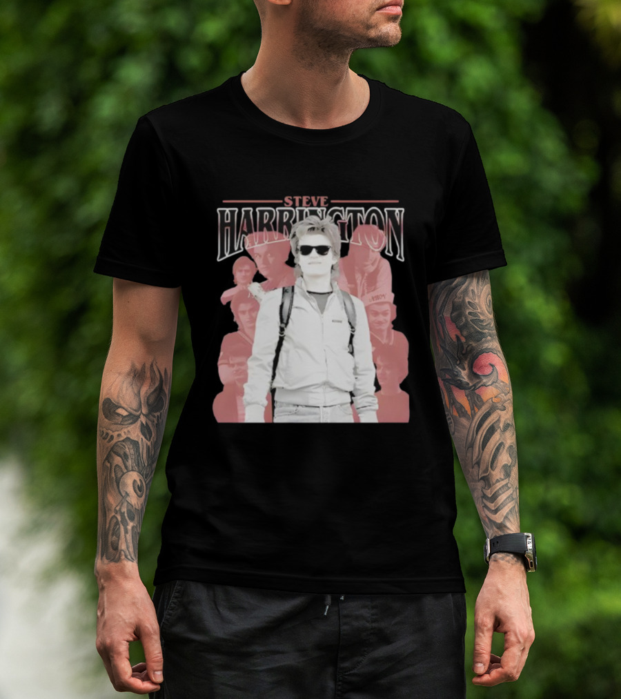 Steve Harrington Iconic Stranger Things Character Collage T-Shirt