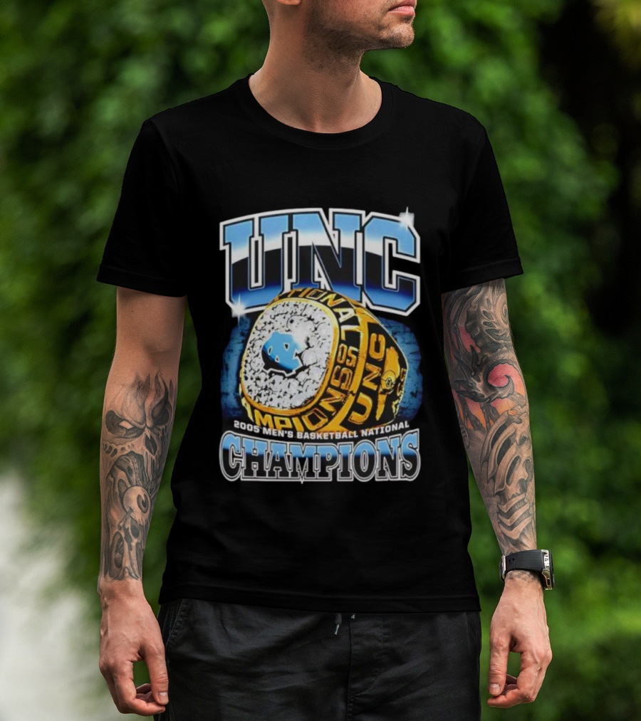 UNC 2005 Men's Basketball National Champions Ring T-Shirt