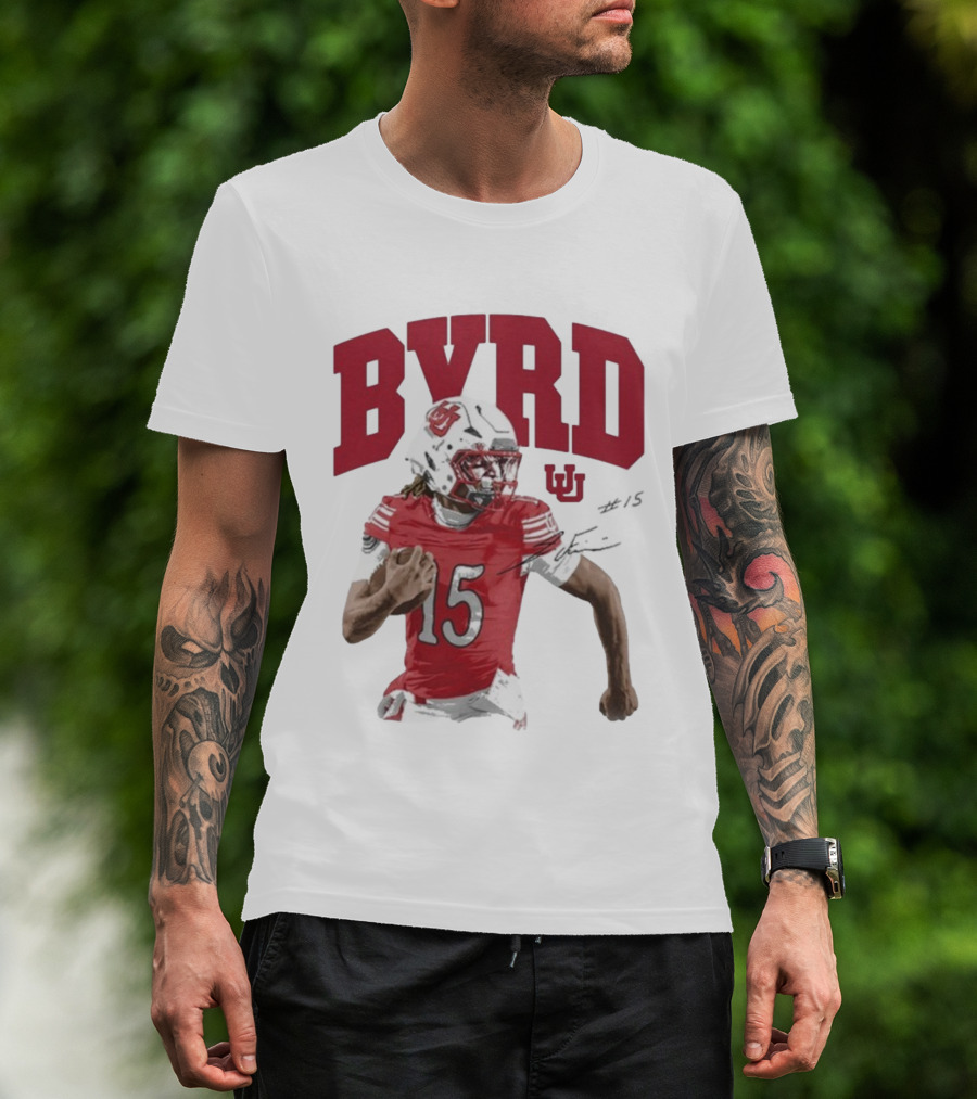 BYRD 15 Utah Utes Football Player Jersey T-Shirt
