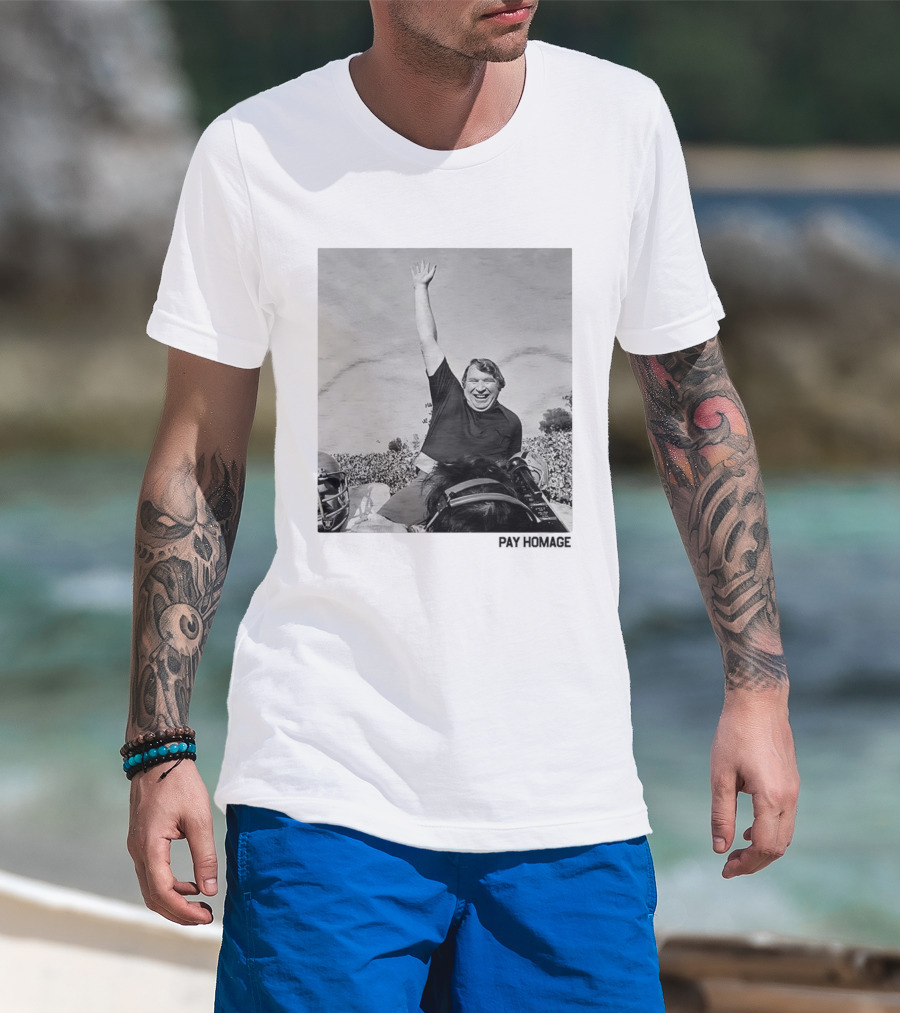 John Madden Celebratory Ride Raiders Coach Achievement T-Shirt