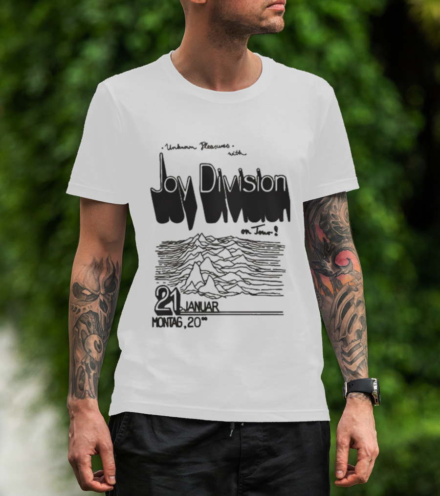 Joy Division Unknown Pleasures Tour 2025 21 Januar Montag 20 T-Shirt
