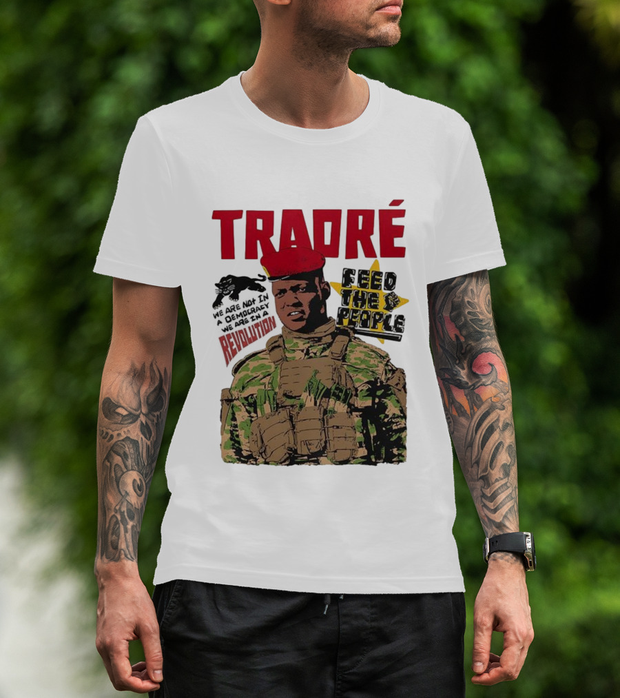 TRAORÉ Revolution Ibrahim Feed The People Burkina Faso T-Shirt