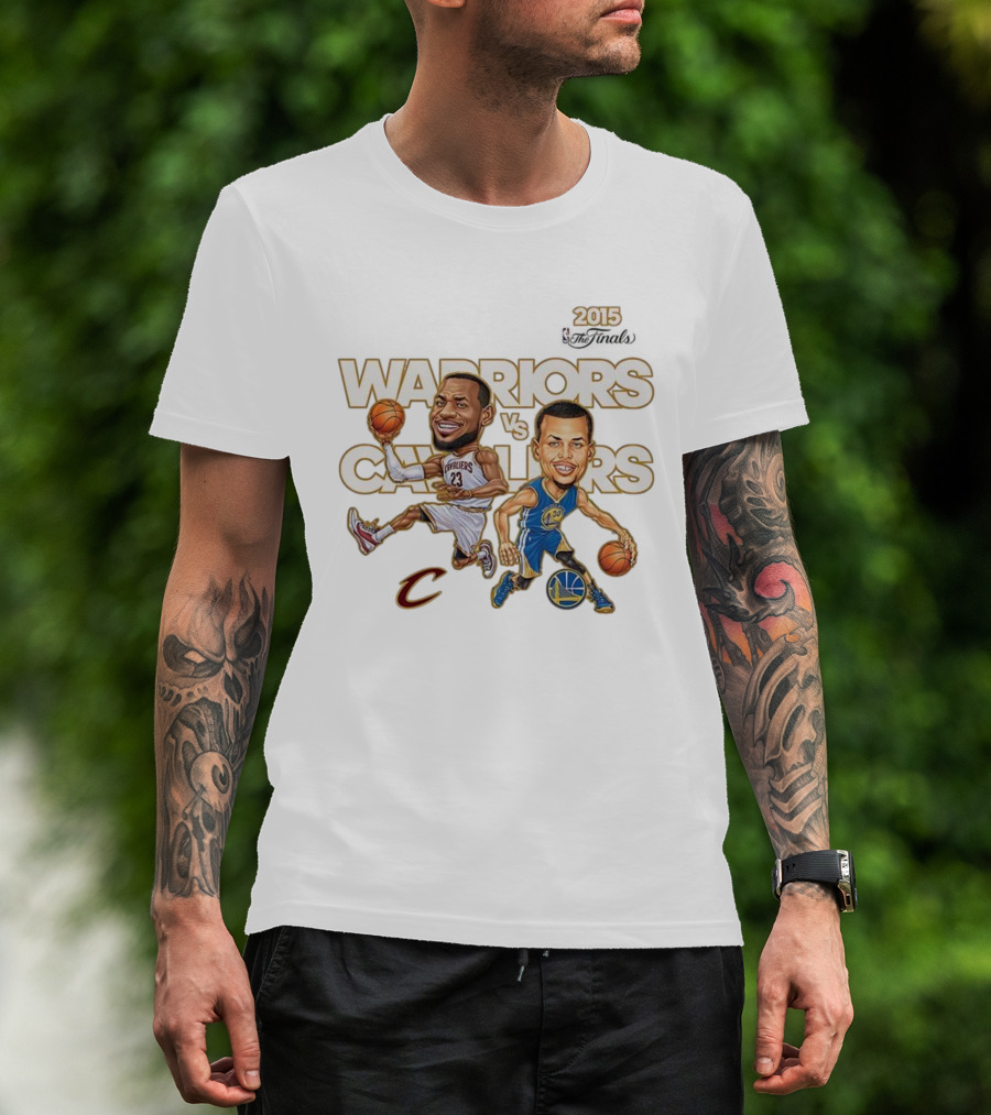 2015 Warriors Vs Cavaliers Stephen Curry LeBron James NBA Finals T-Shirt