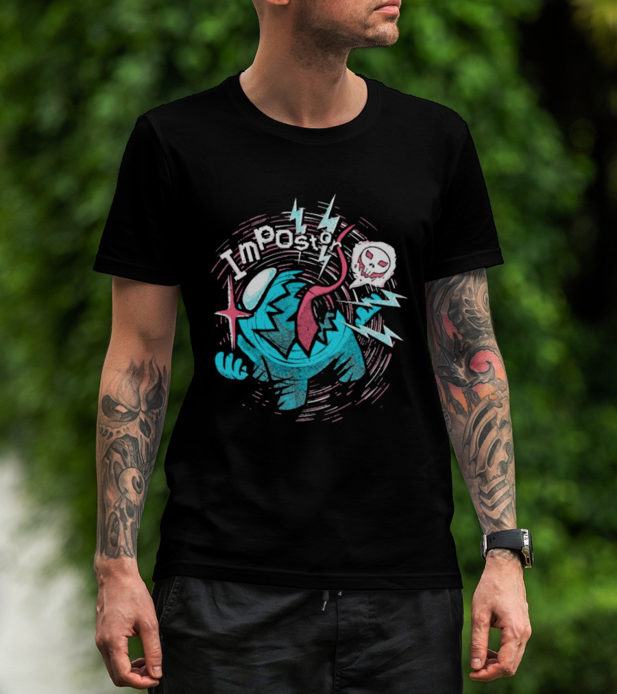 Among Us Impostor Skull Beware T-Shirt