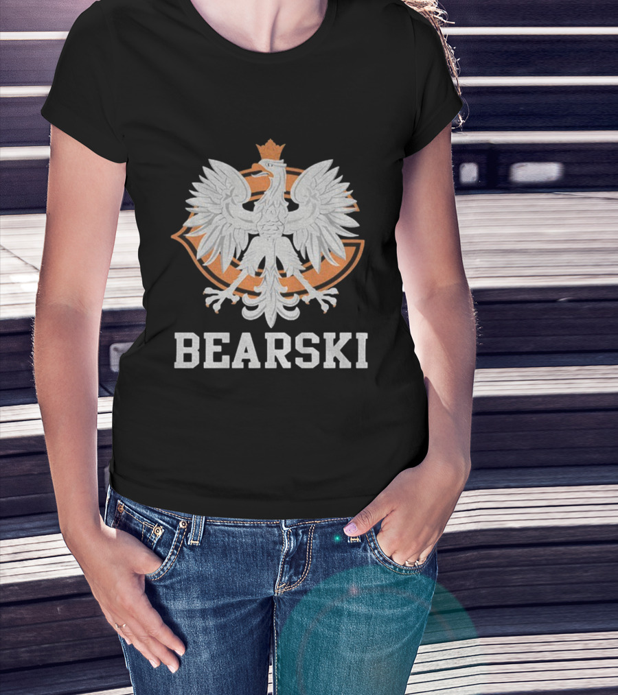 Chicago Bearski Polish Eagle Pride Football Icon T-Shirt
