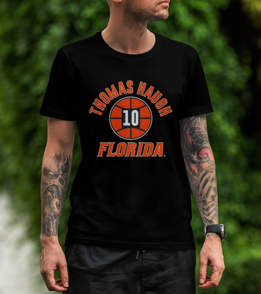 Florida Basketball Thomas Haugh 10 Ball T-Shirt