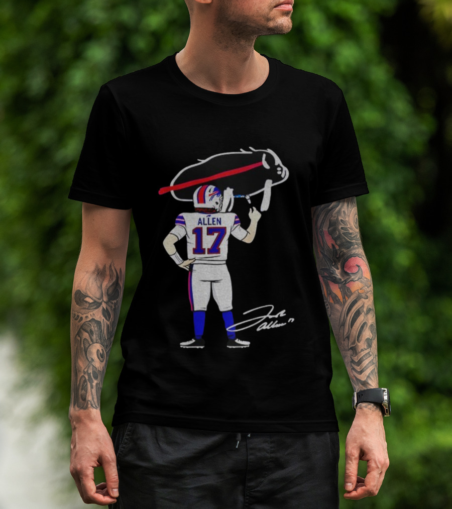 Josh Allen Buffalo Bills NFL Meme Signature 2025 T-Shirt