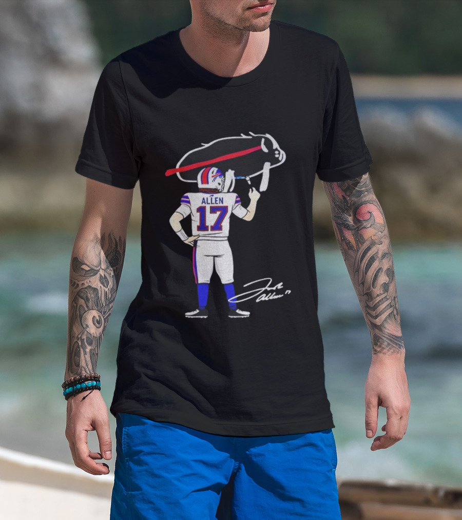 Josh Allen Buffalo Bills NFL Meme Signature 2025 T-Shirt
