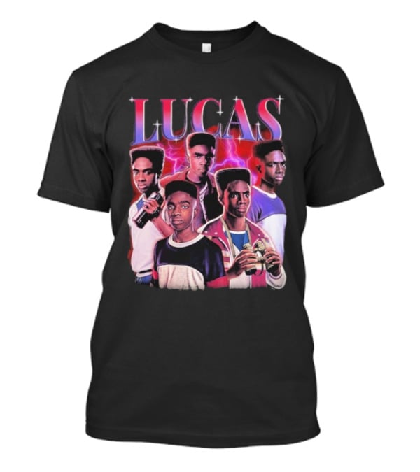 Lucas Stranger Things Character Tribute Retro Style T-Shirt